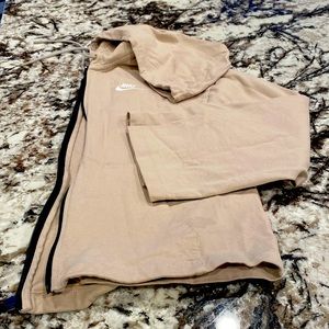 Nike zipper hoodie light tan